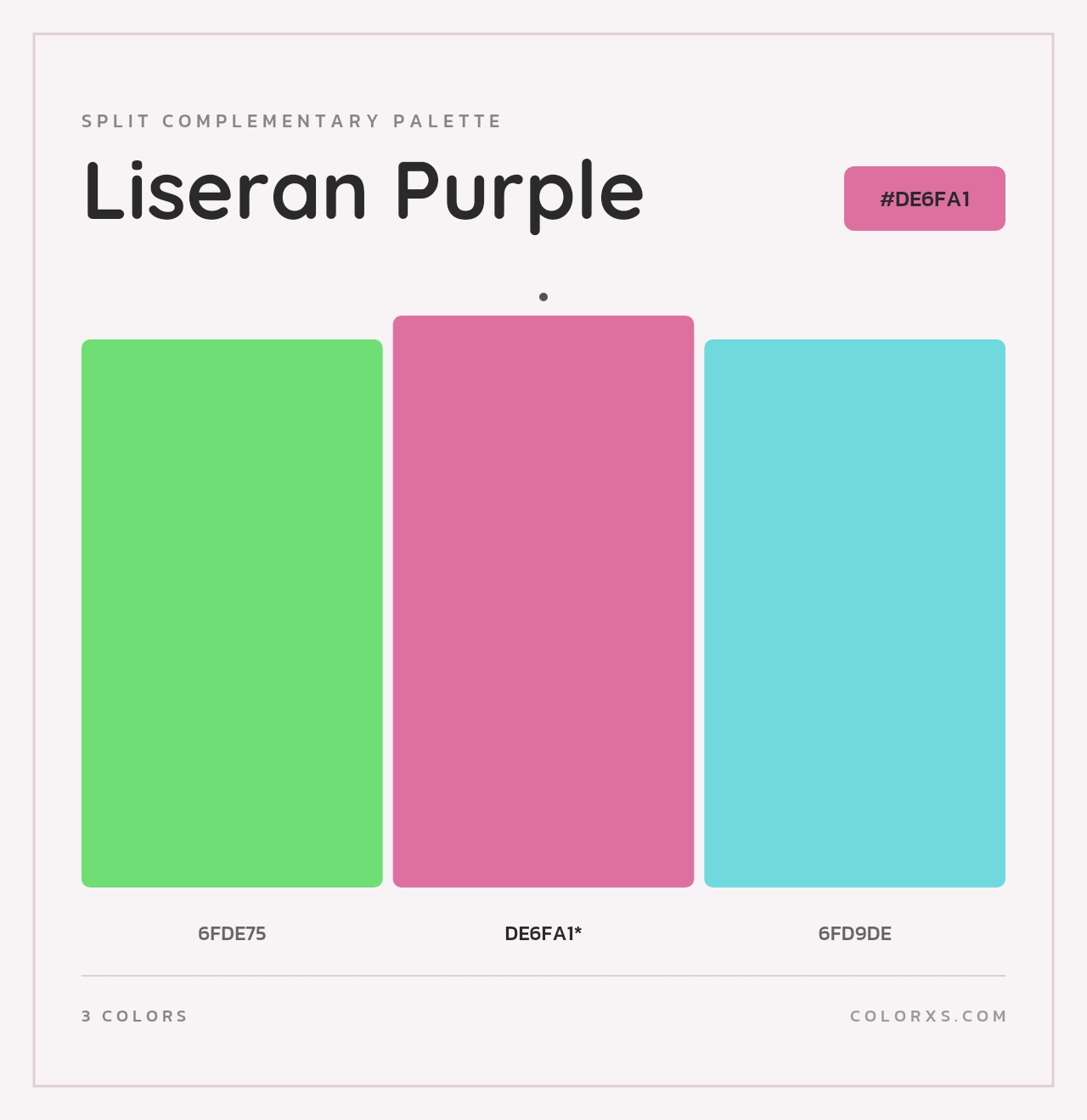 Liseran Purple - Split-Complementary Color Palette