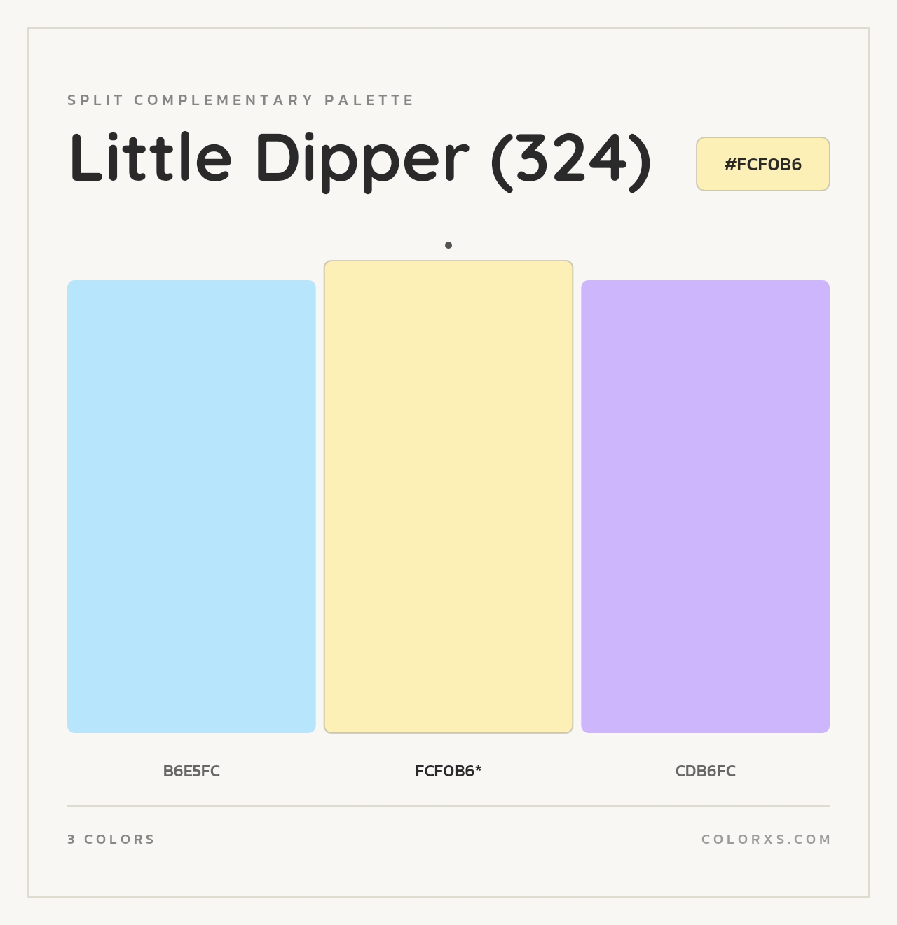 Little Dipper (324) - Split-Complementary Color Palette
