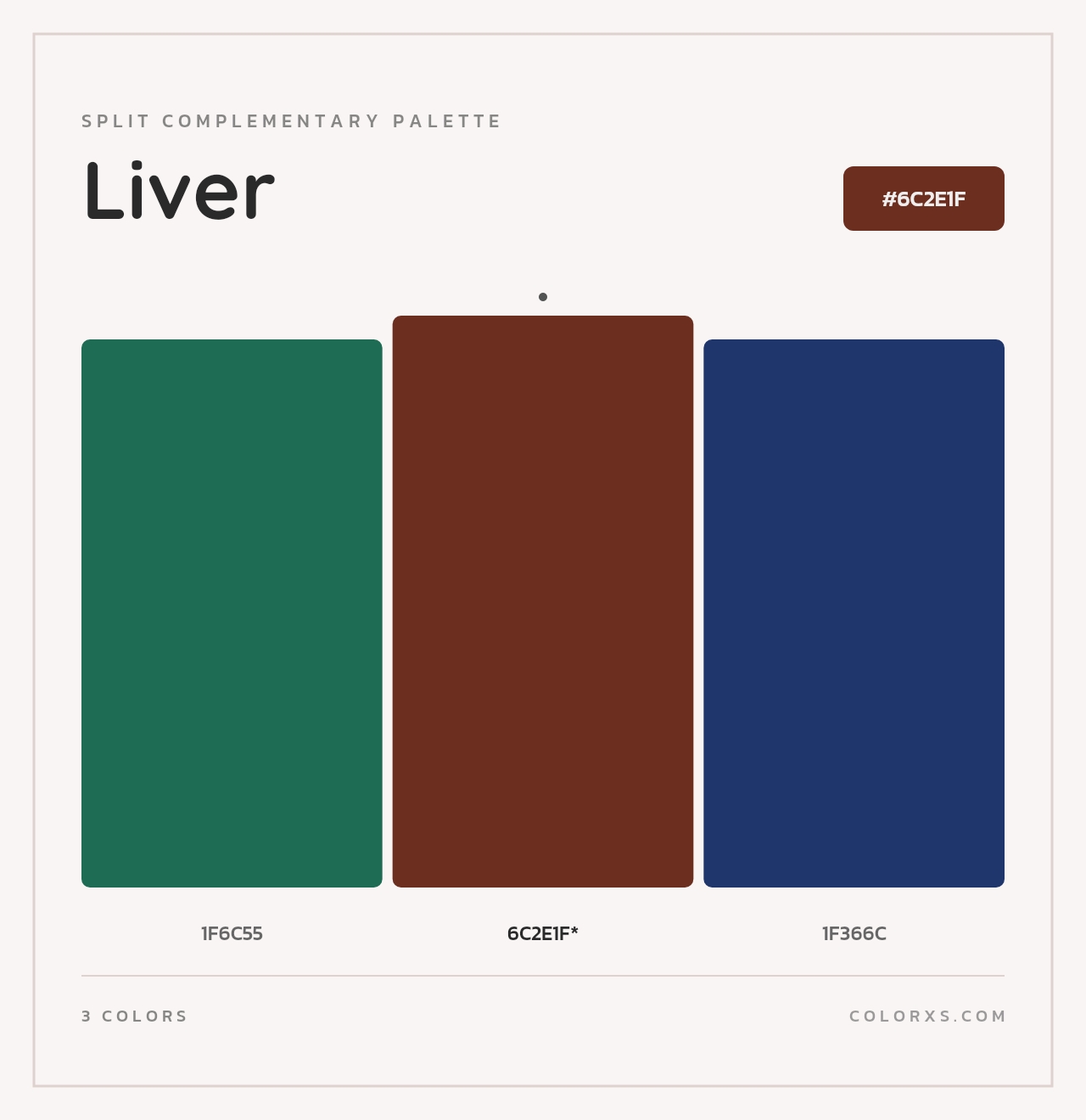 Liver - Split-Complementary Color Palette