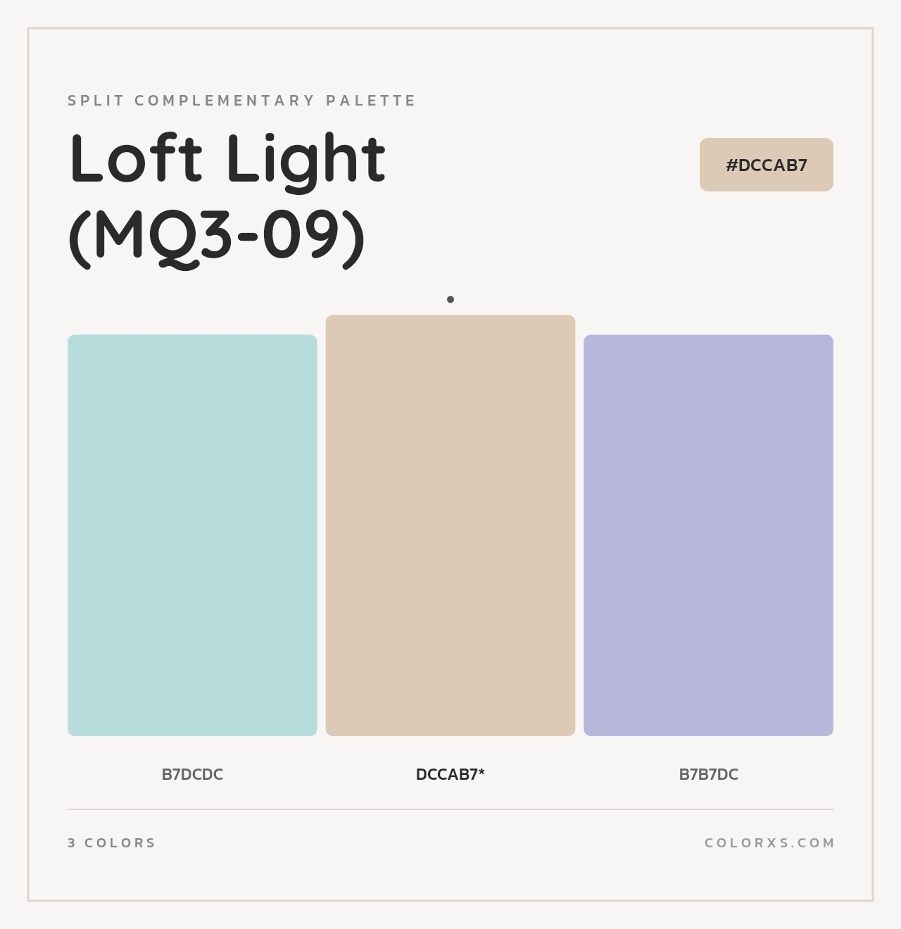 Loft Light (MQ3-09) - Split-Complementary Color Palette