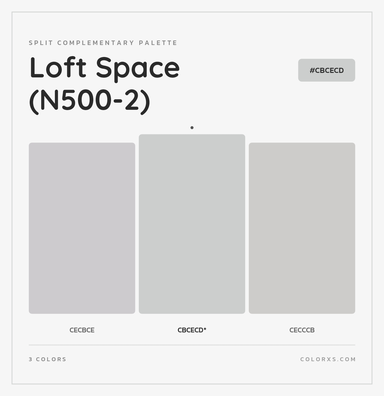Loft Space (N500-2) - Split-Complementary Color Palette
