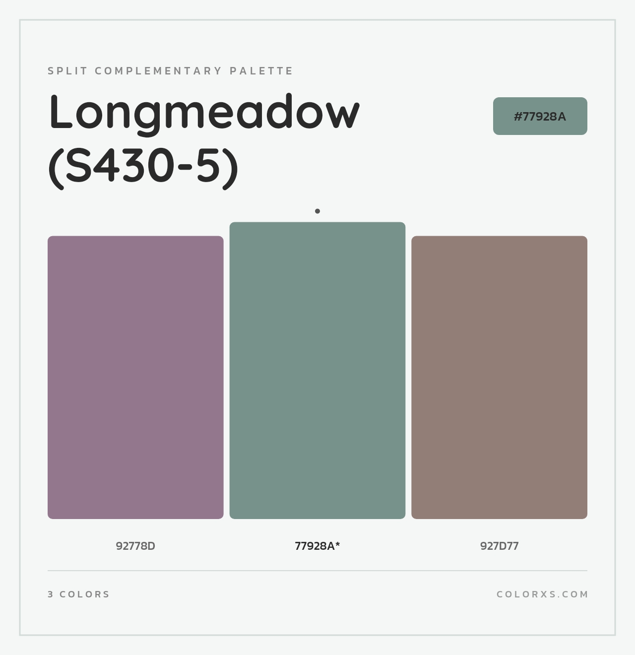Longmeadow (S430-5) - Split-Complementary Color Palette