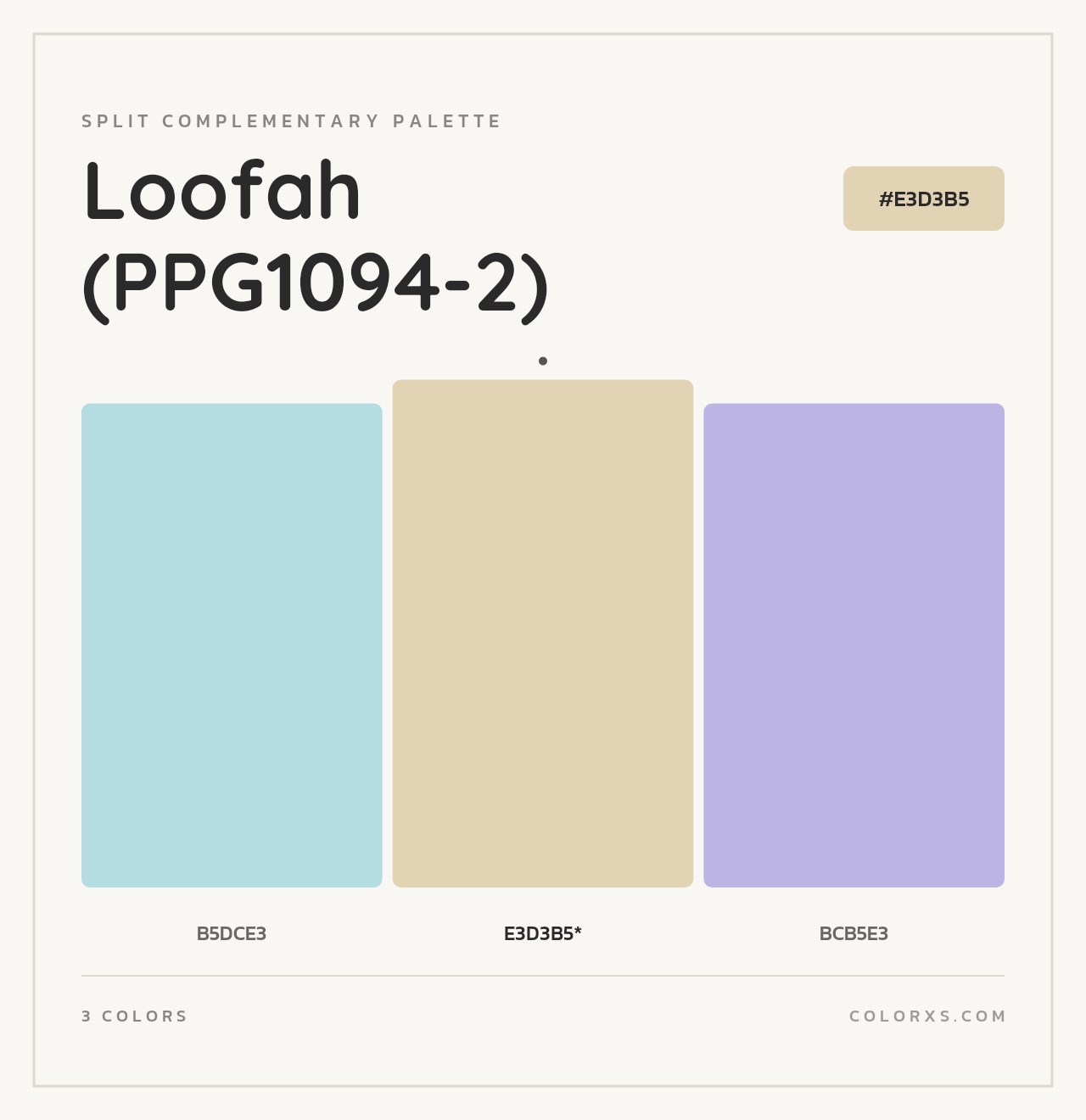 Loofah (PPG1094-2) - Split-Complementary Color Palette