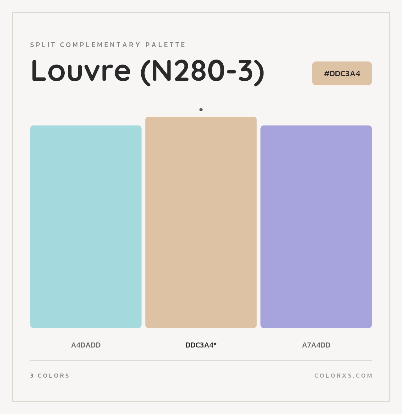 Louvre (N280-3) - Split-Complementary Color Palette