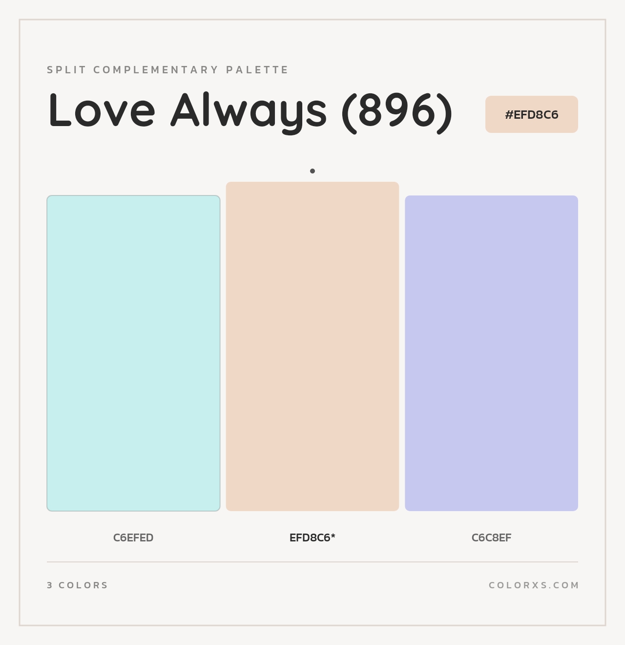 Love Always (896) - Split-Complementary Color Palette