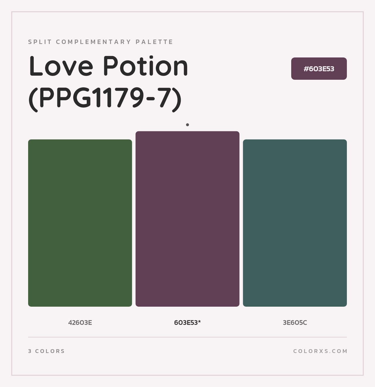 Love Potion (PPG1179-7) - Split-Complementary Color Palette