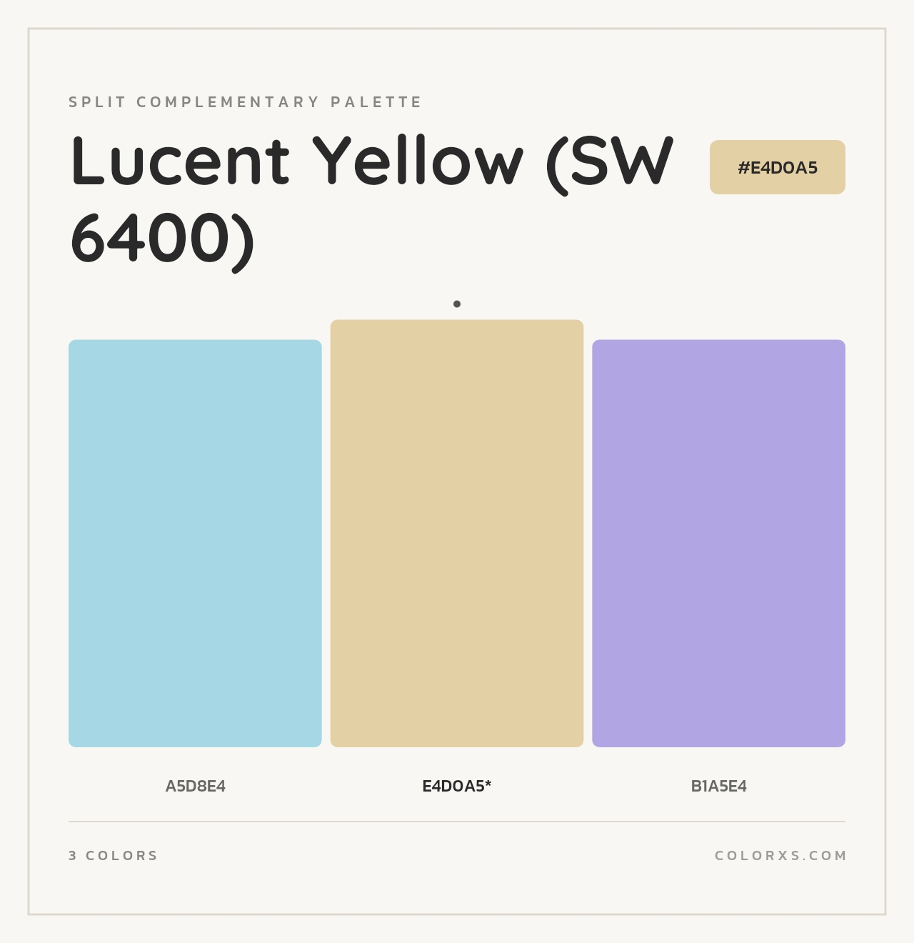 Lucent Yellow (SW 6400) - Split-Complementary Color Palette