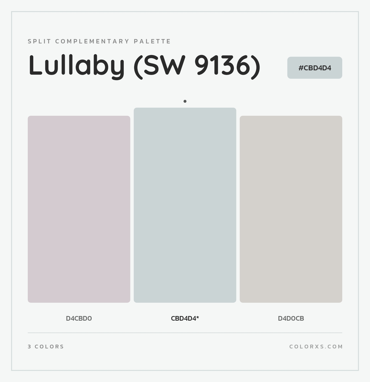 Lullaby (SW 9136) - Split-Complementary Color Palette