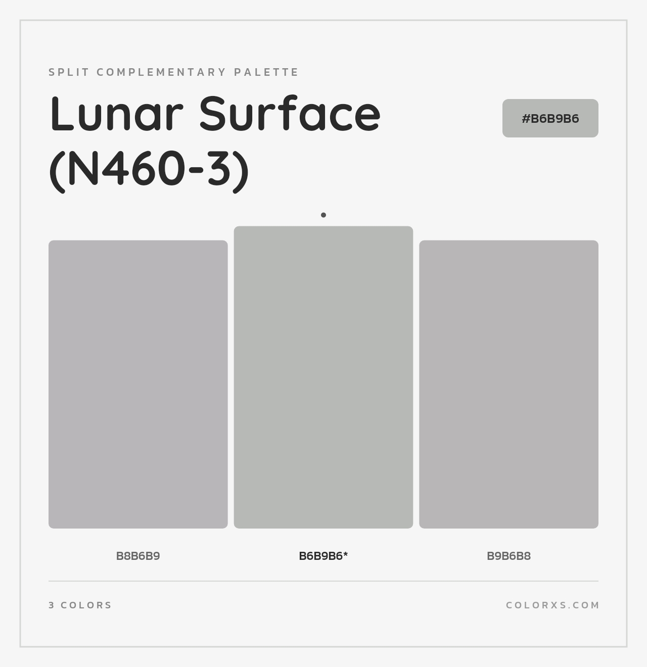 Lunar Surface (N460-3) - Split-Complementary Color Palette