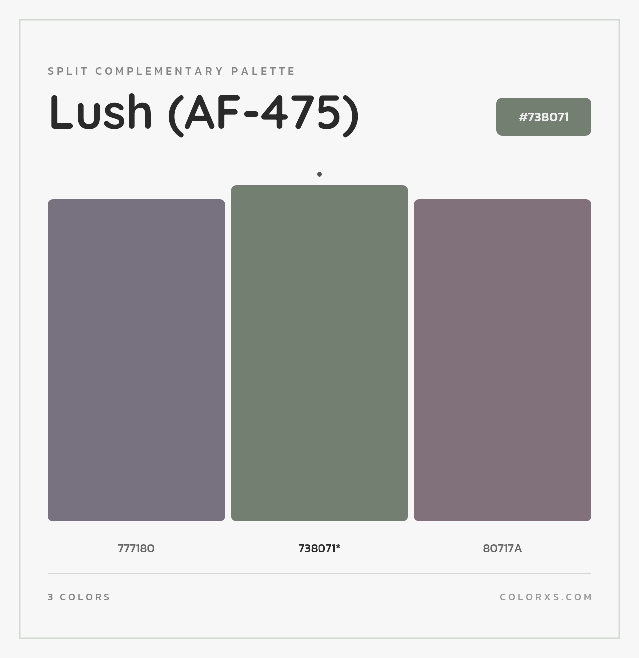 Lush (AF-475) - Split-Complementary Color Palette