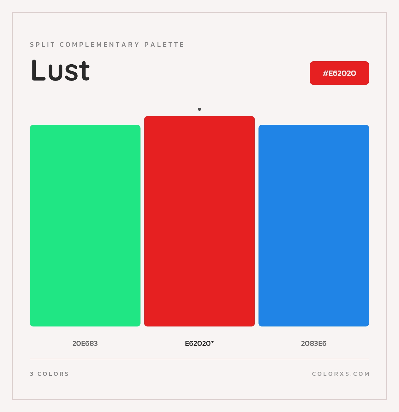 Lust - Split-Complementary Color Palette