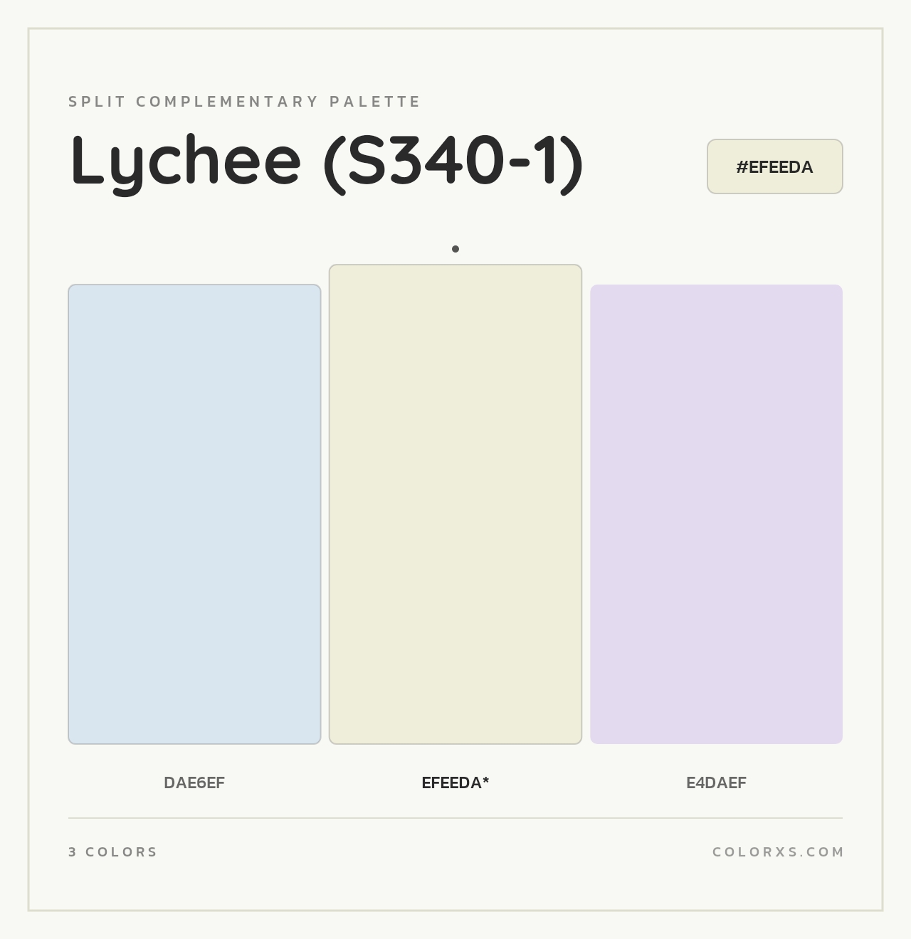 Lychee (S340-1) - Split-Complementary Color Palette