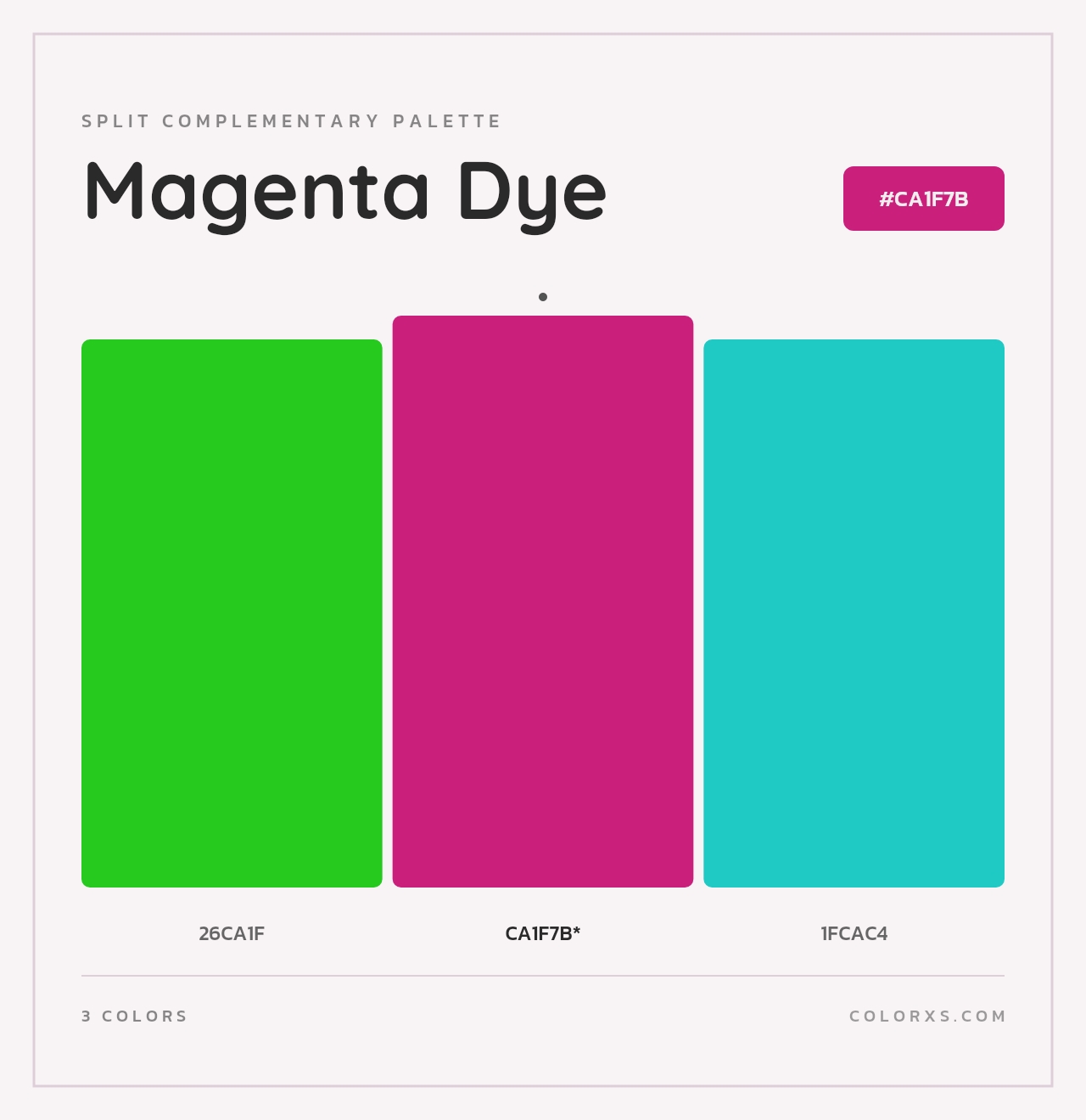 Magenta Dye - Split-Complementary Color Palette