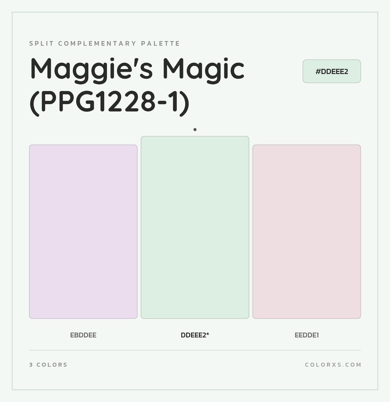 Maggie's Magic (PPG1228-1) - Split-Complementary Color Palette