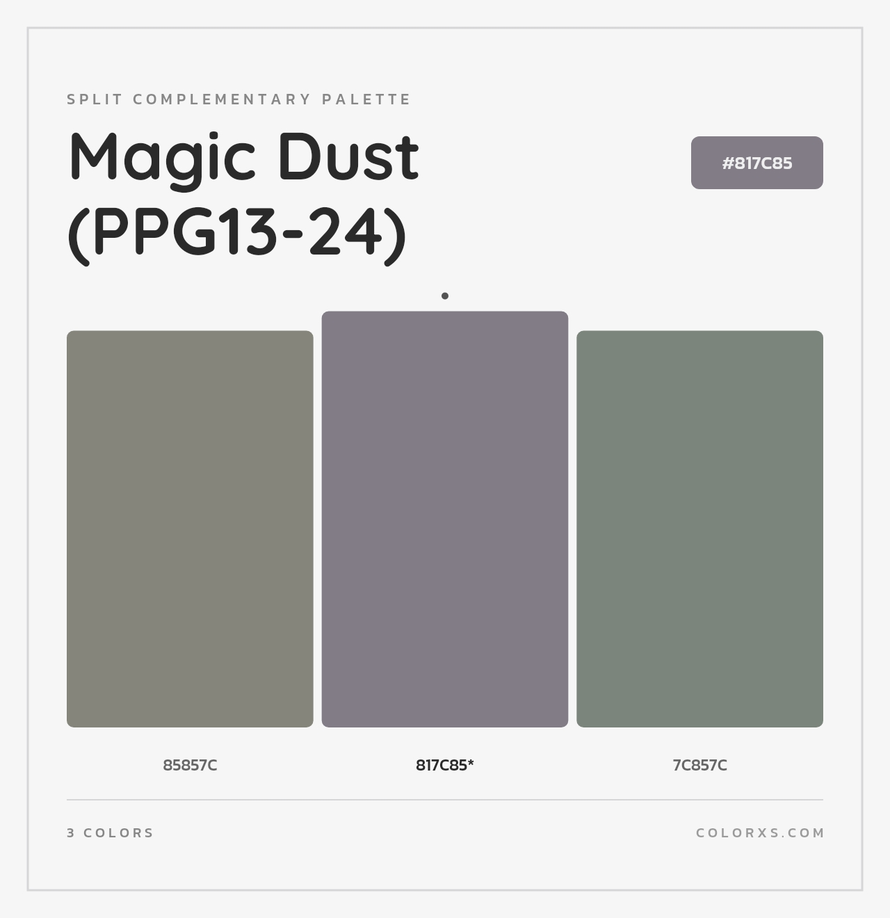 Magic Dust (PPG13-24) - Split-Complementary Color Palette