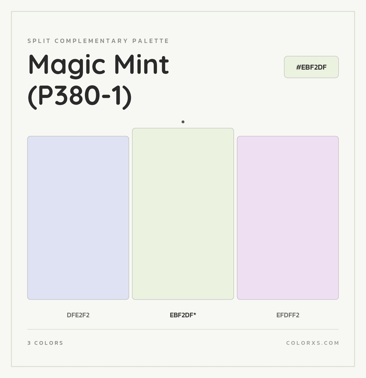 Magic Mint (P380-1) - Split-Complementary Color Palette
