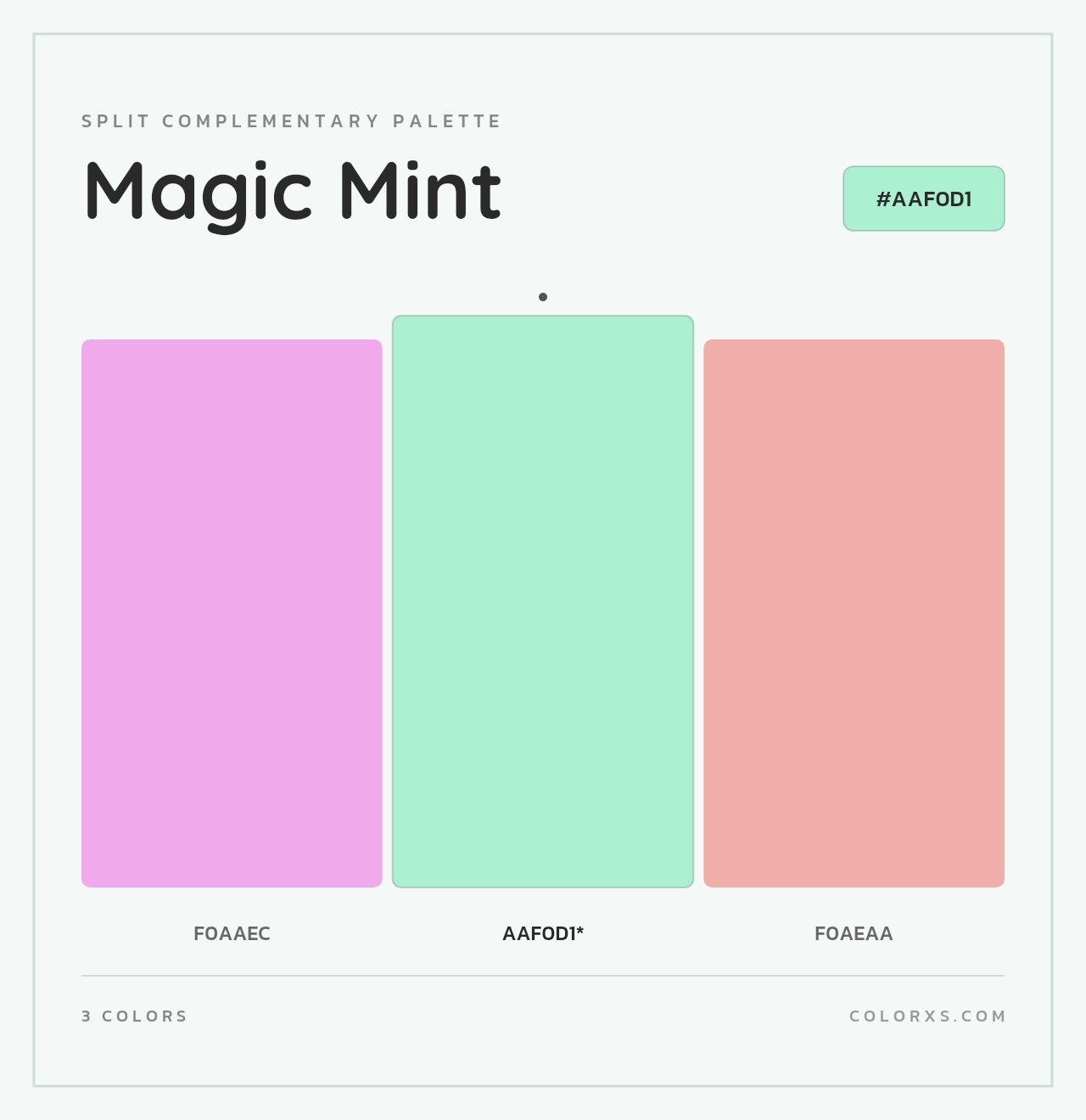 Magic Mint - Split-Complementary Color Palette