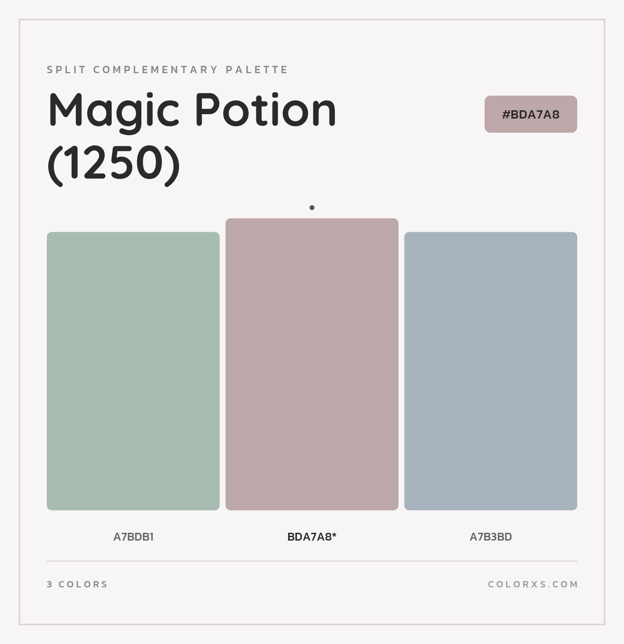 Magic Potion (1250) - Split-Complementary Color Palette