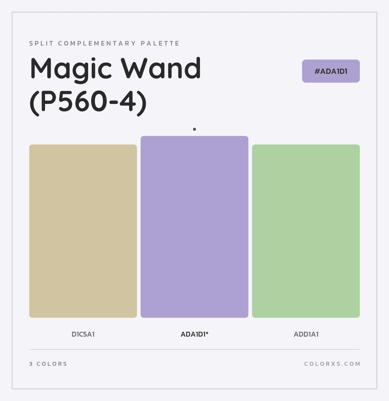 Magic Wand (P560-4) - Split-Complementary Color Palette