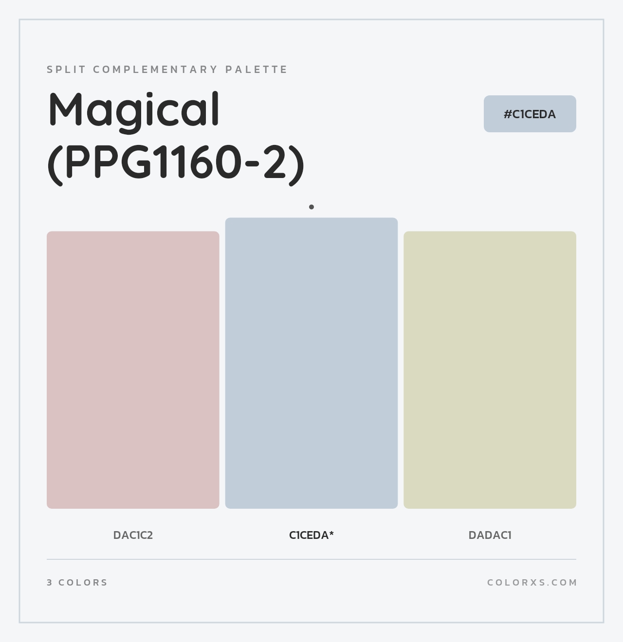 Magical (PPG1160-2) - Split-Complementary Color Palette