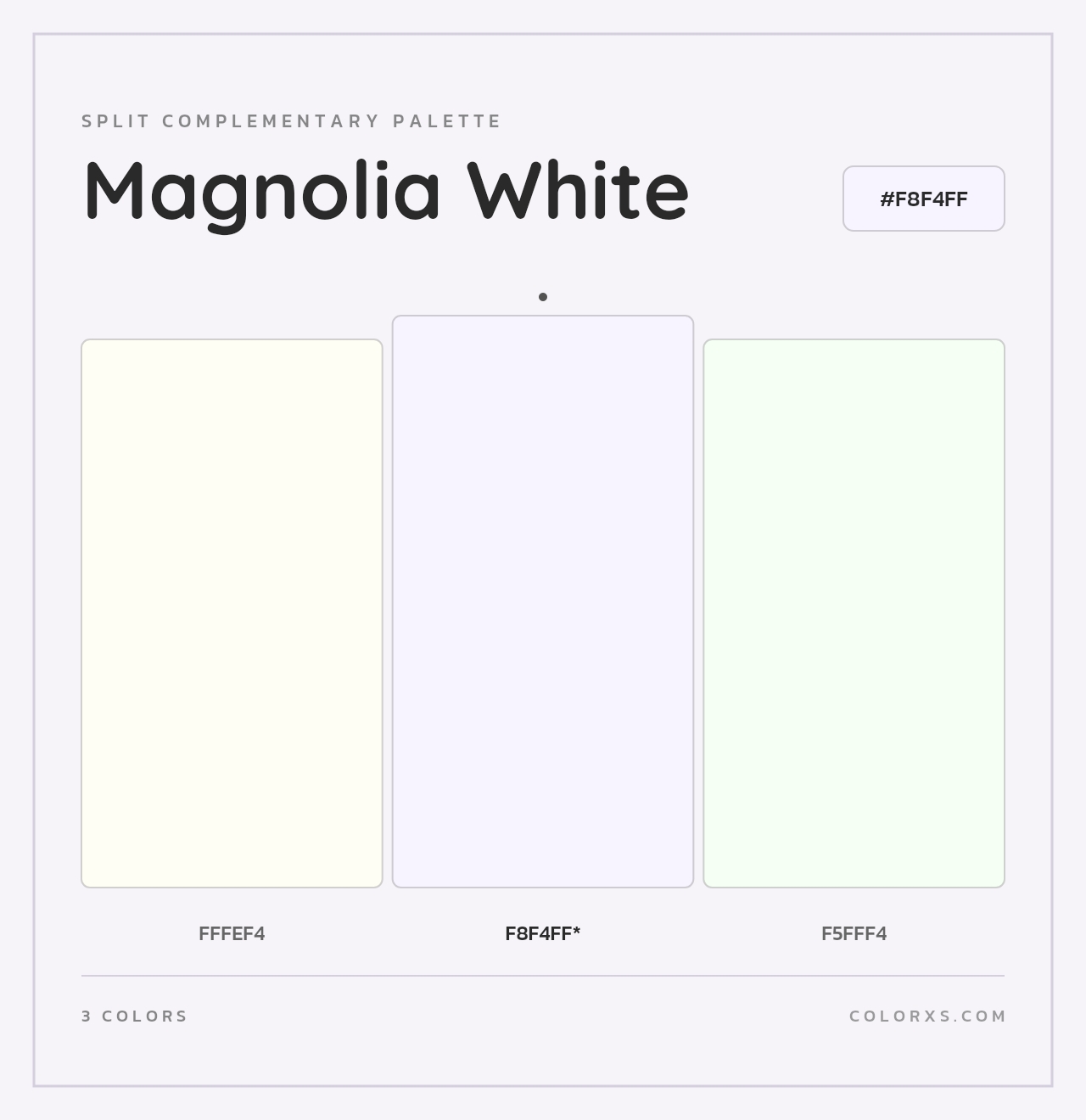 Magnolia White - Split-Complementary Color Palette