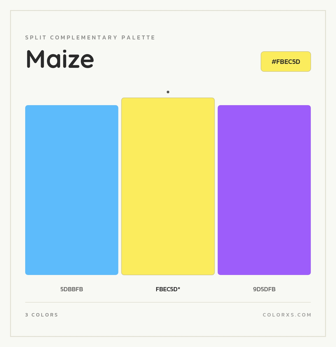 Maize - Split-Complementary Color Palette