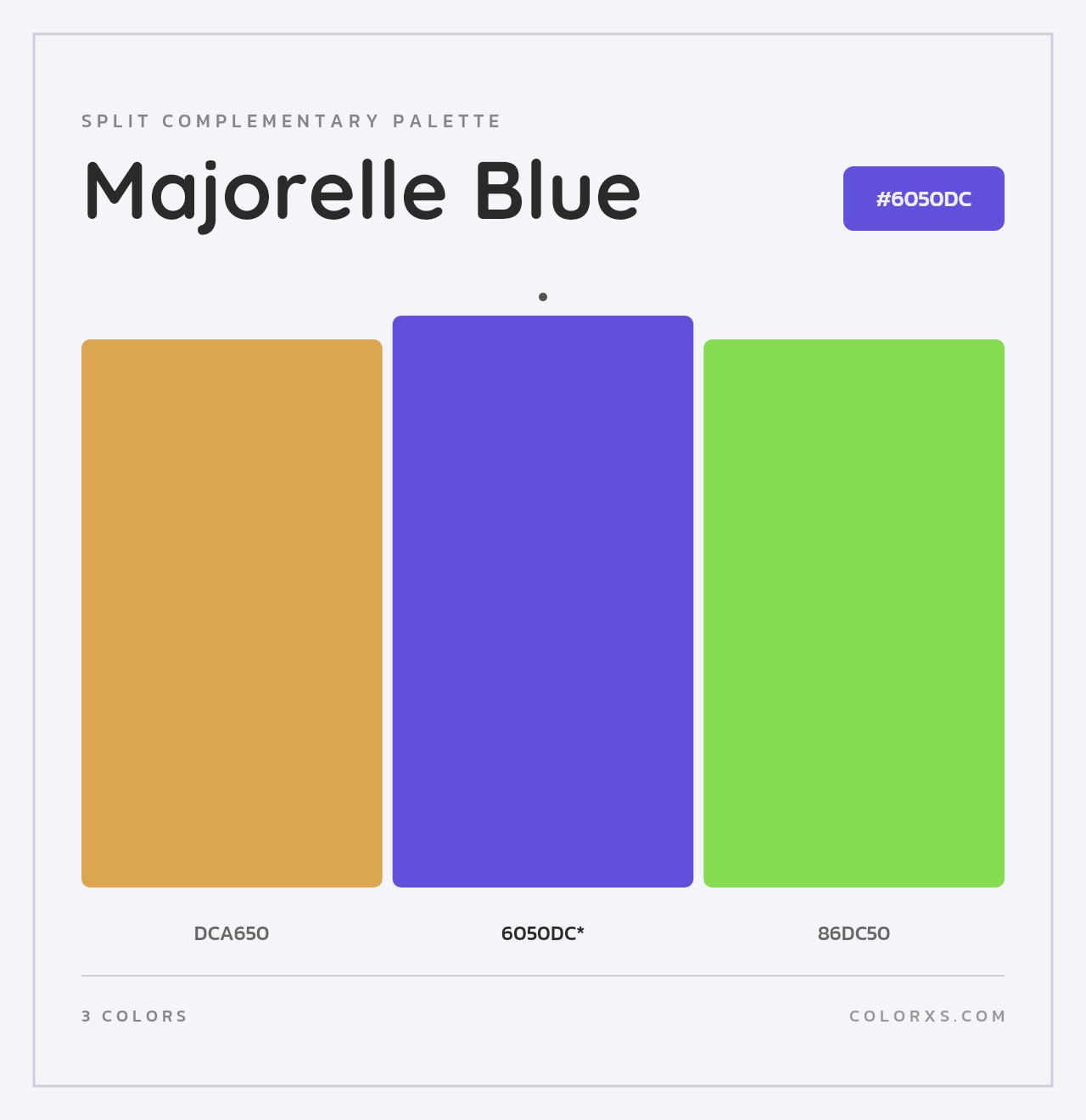 Majorelle Blue - Split-Complementary Color Palette