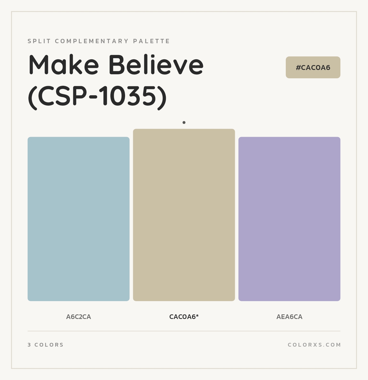 Make Believe (CSP-1035) - Split-Complementary Color Palette