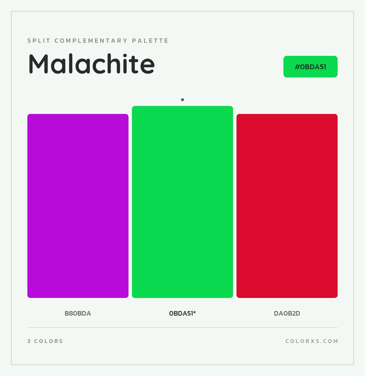 Malachite - Split-Complementary Color Palette