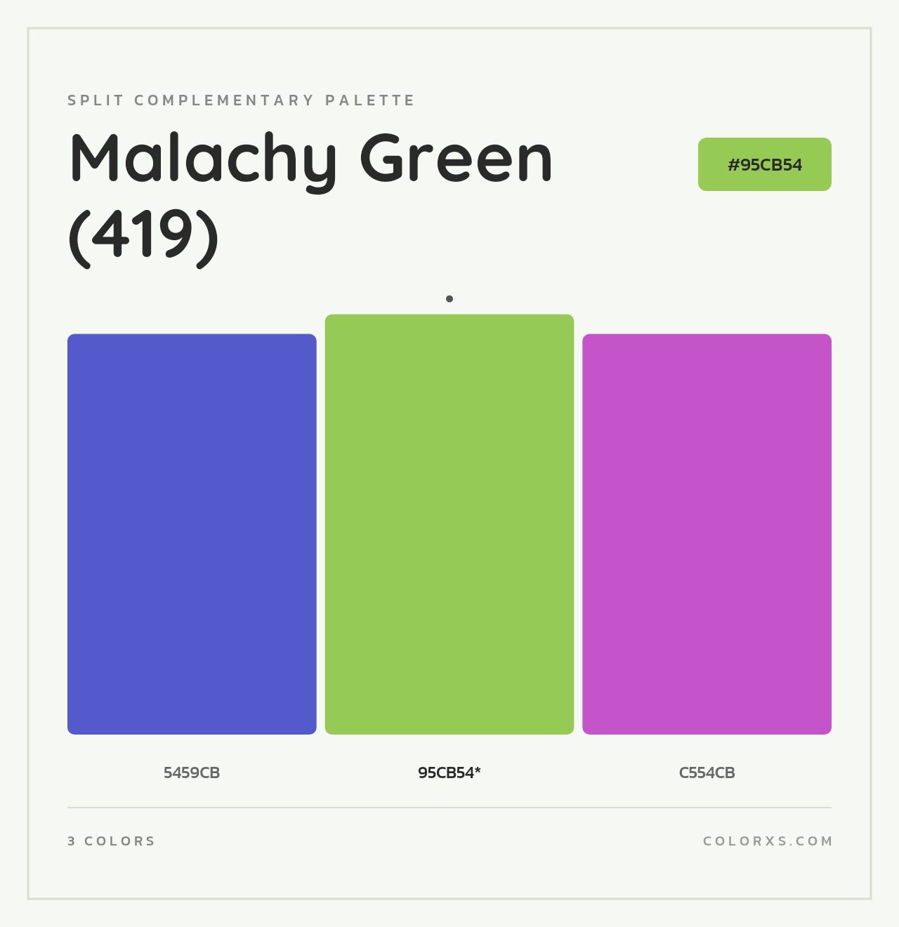 Malachy Green (419) - Split-Complementary Color Palette