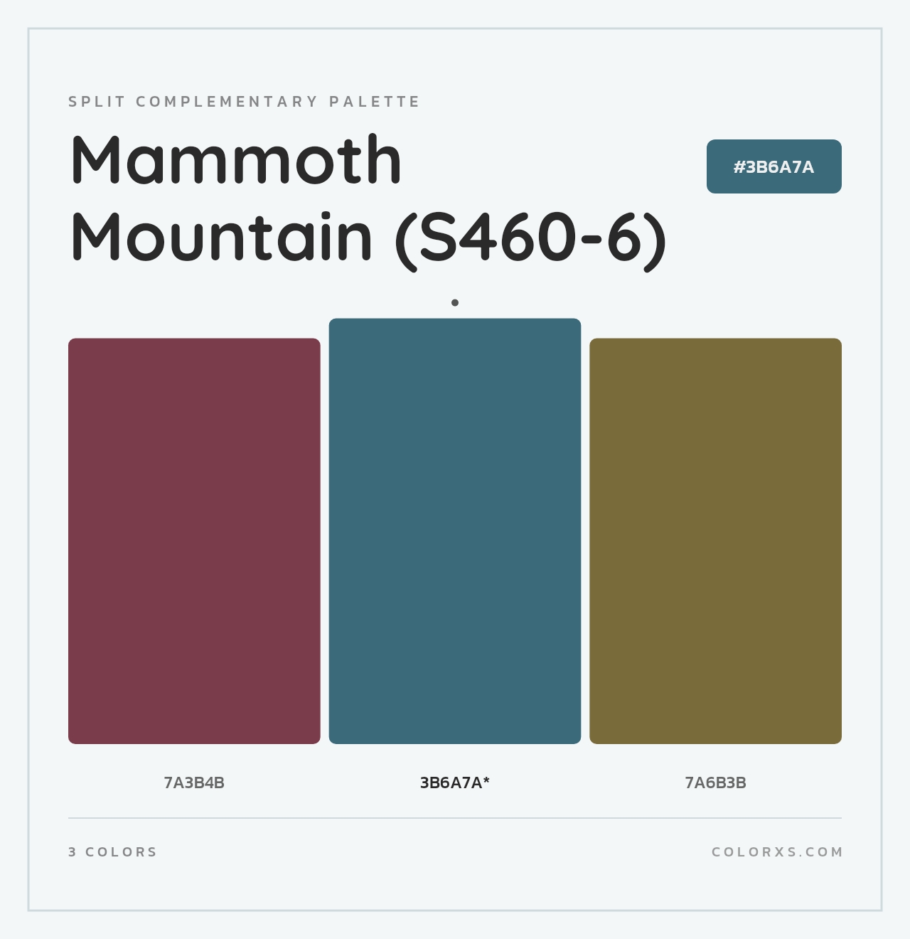 Mammoth Mountain (S460-6) - Split-Complementary Color Palette