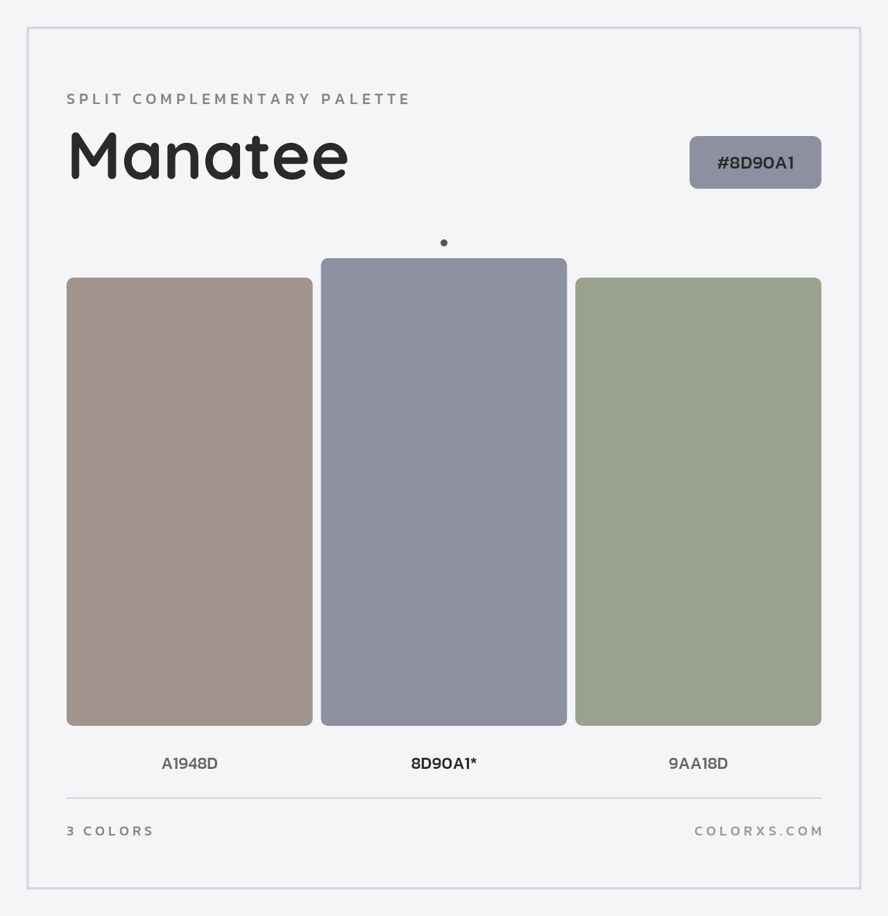 Manatee - Split-Complementary Color Palette
