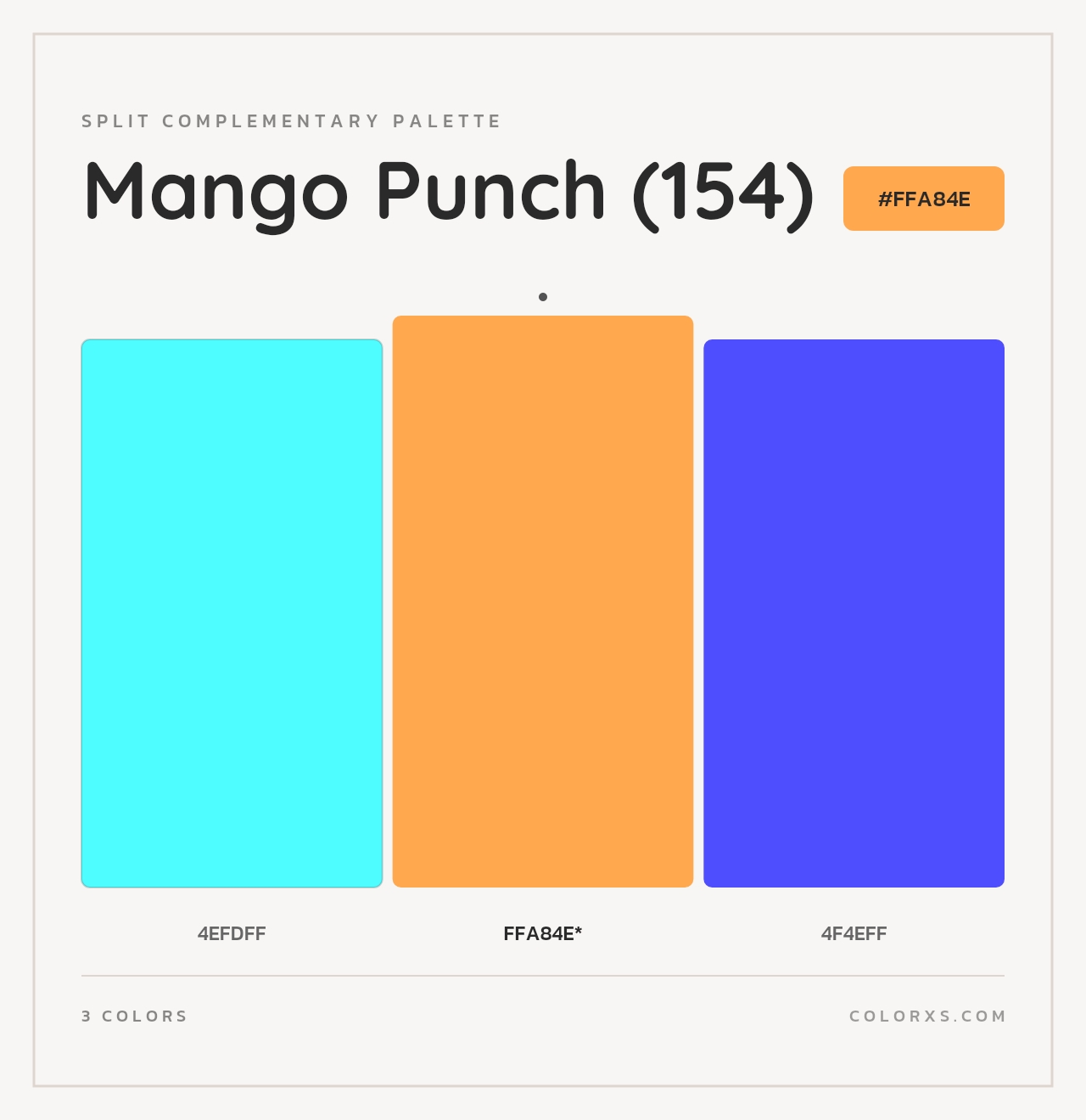 Mango Punch (154) - Split-Complementary Color Palette