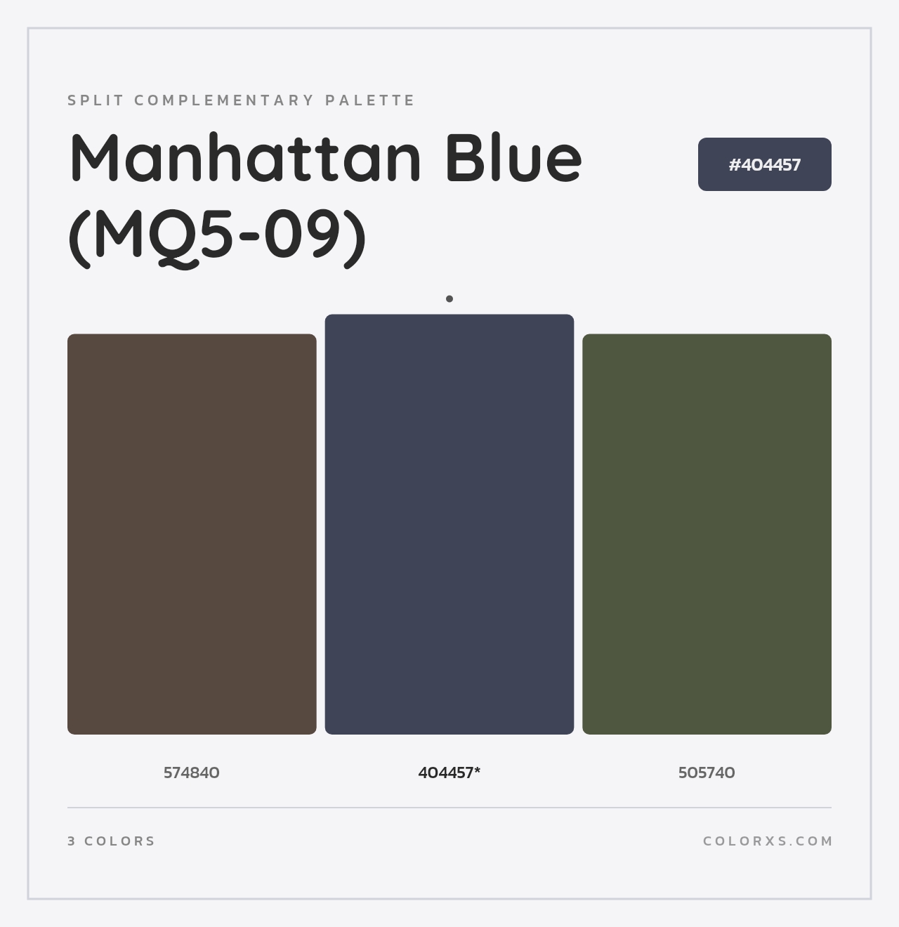 Manhattan Blue (MQ5-09) - Split-Complementary Color Palette