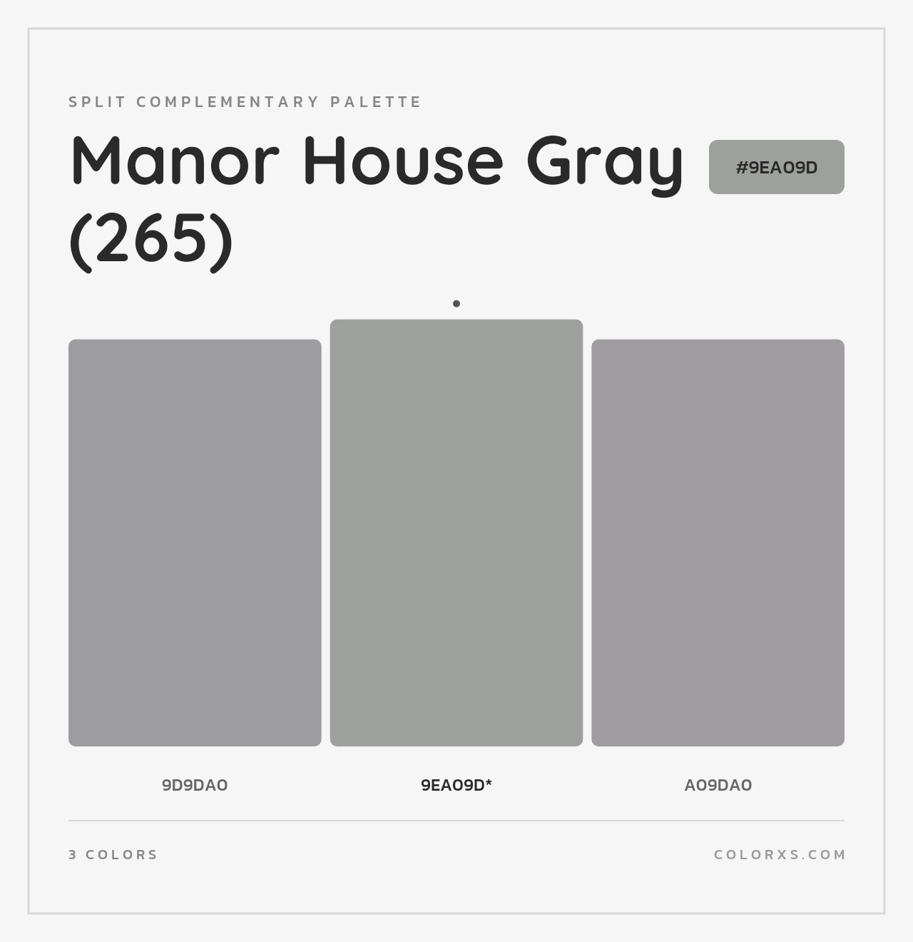 Manor House Gray (265) - Split-Complementary Color Palette