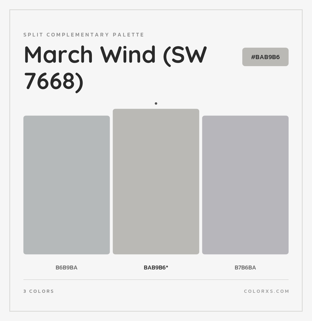 March Wind (SW 7668) - Split-Complementary Color Palette