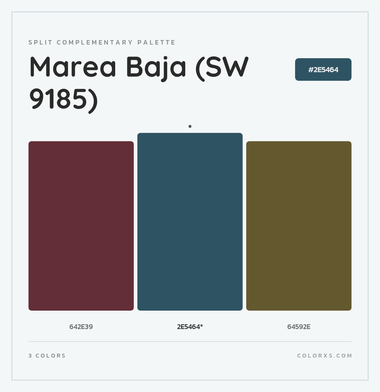 Marea Baja (SW 9185) - Split-Complementary Color Palette