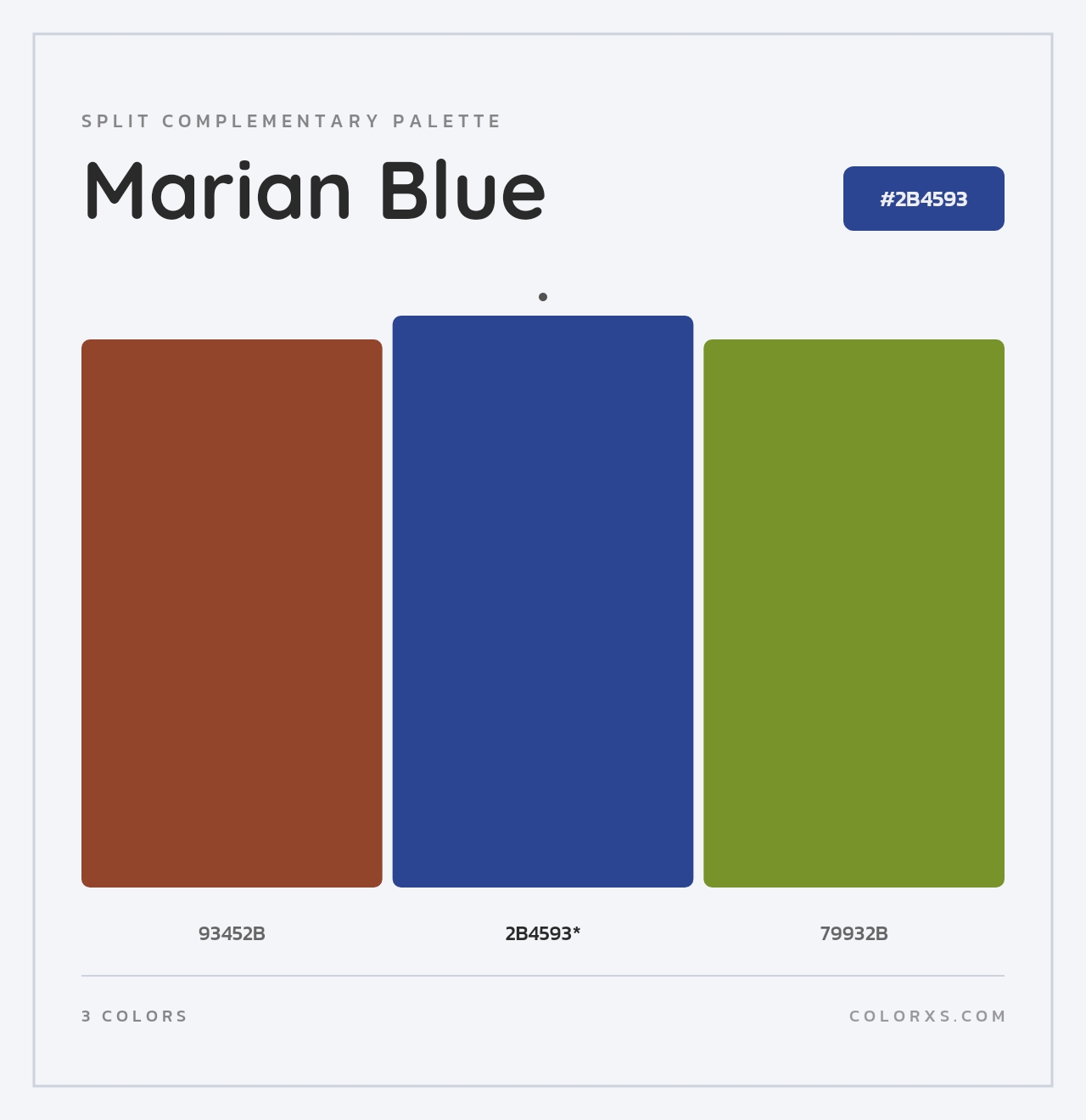 Marian Blue - Split-Complementary Color Palette