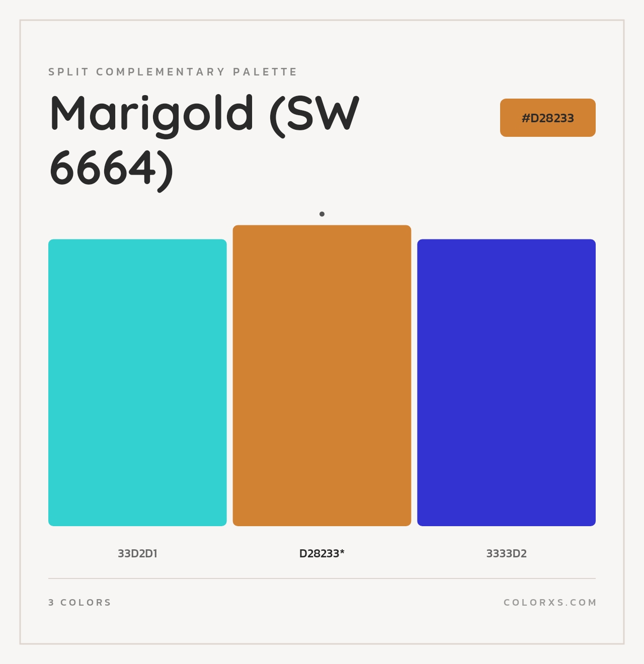 Marigold (SW 6664) - Split-Complementary Color Palette