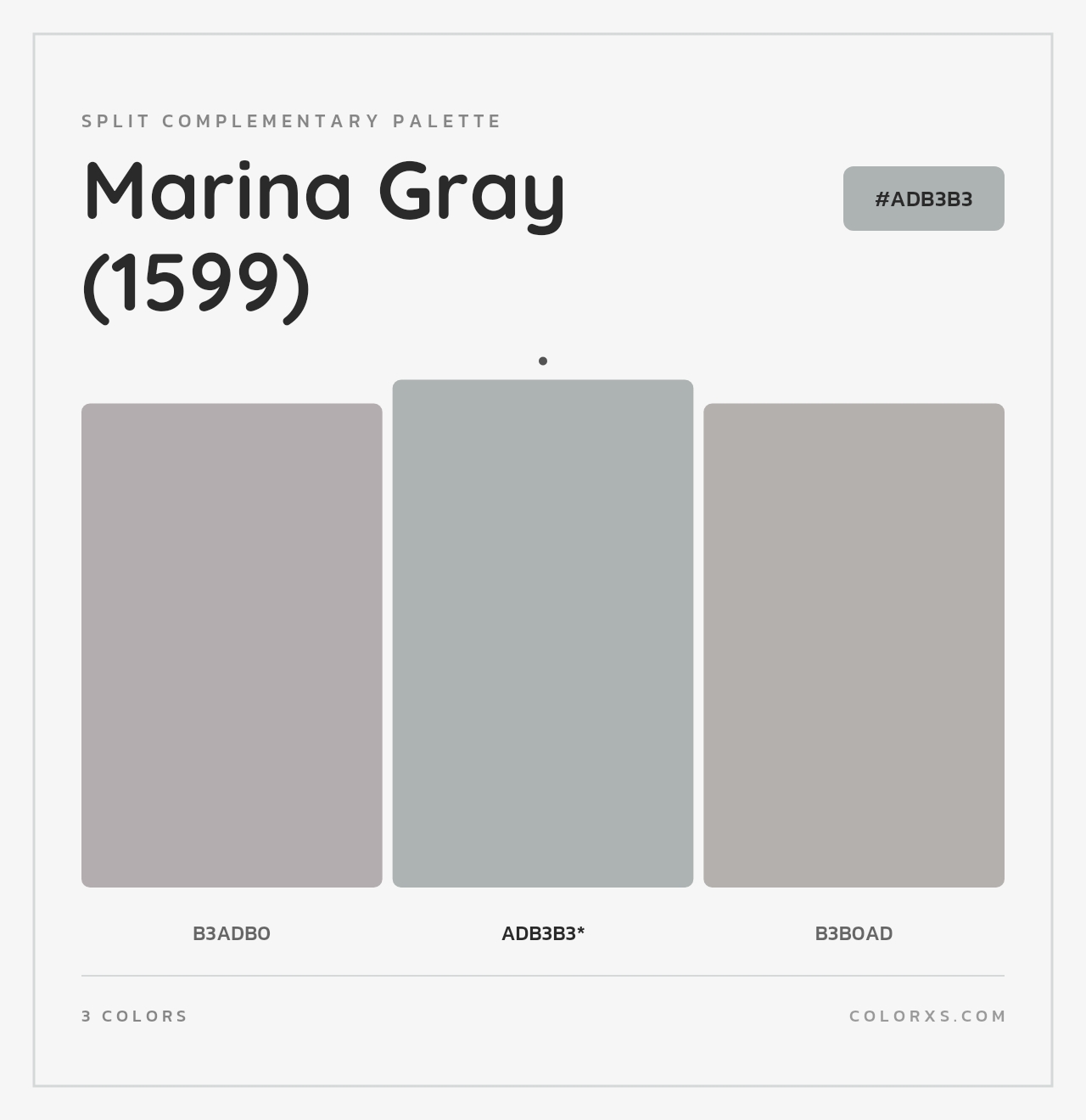 Marina Gray (1599) - Split-Complementary Color Palette