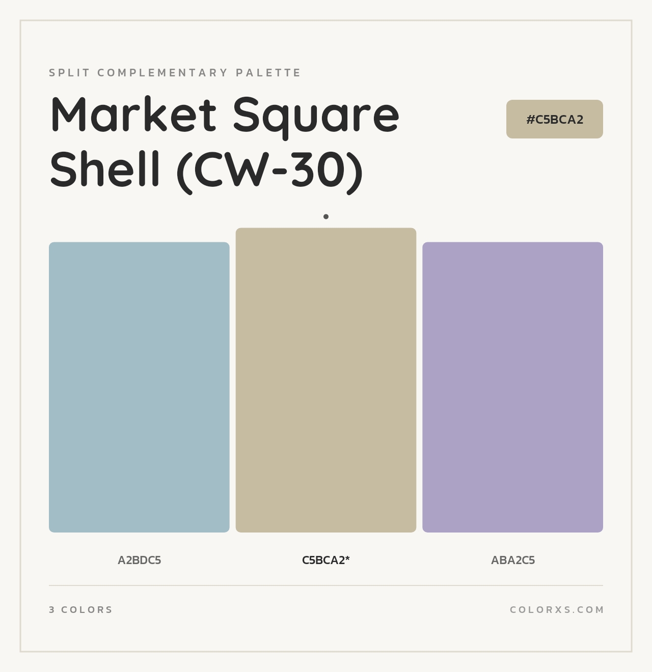 Market Square Shell (CW-30) - Split-Complementary Color Palette
