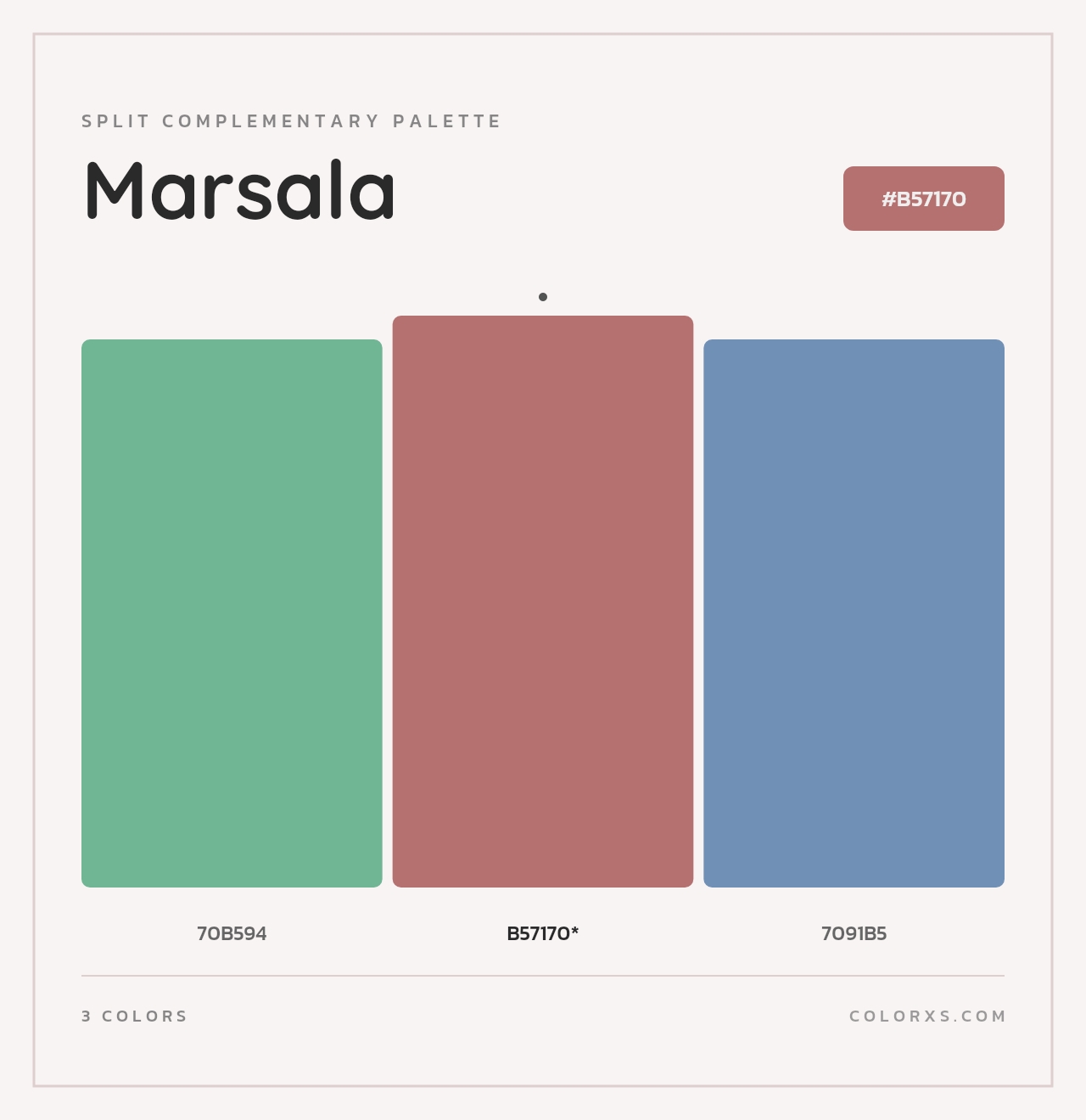 Marsala - Split-Complementary Color Palette