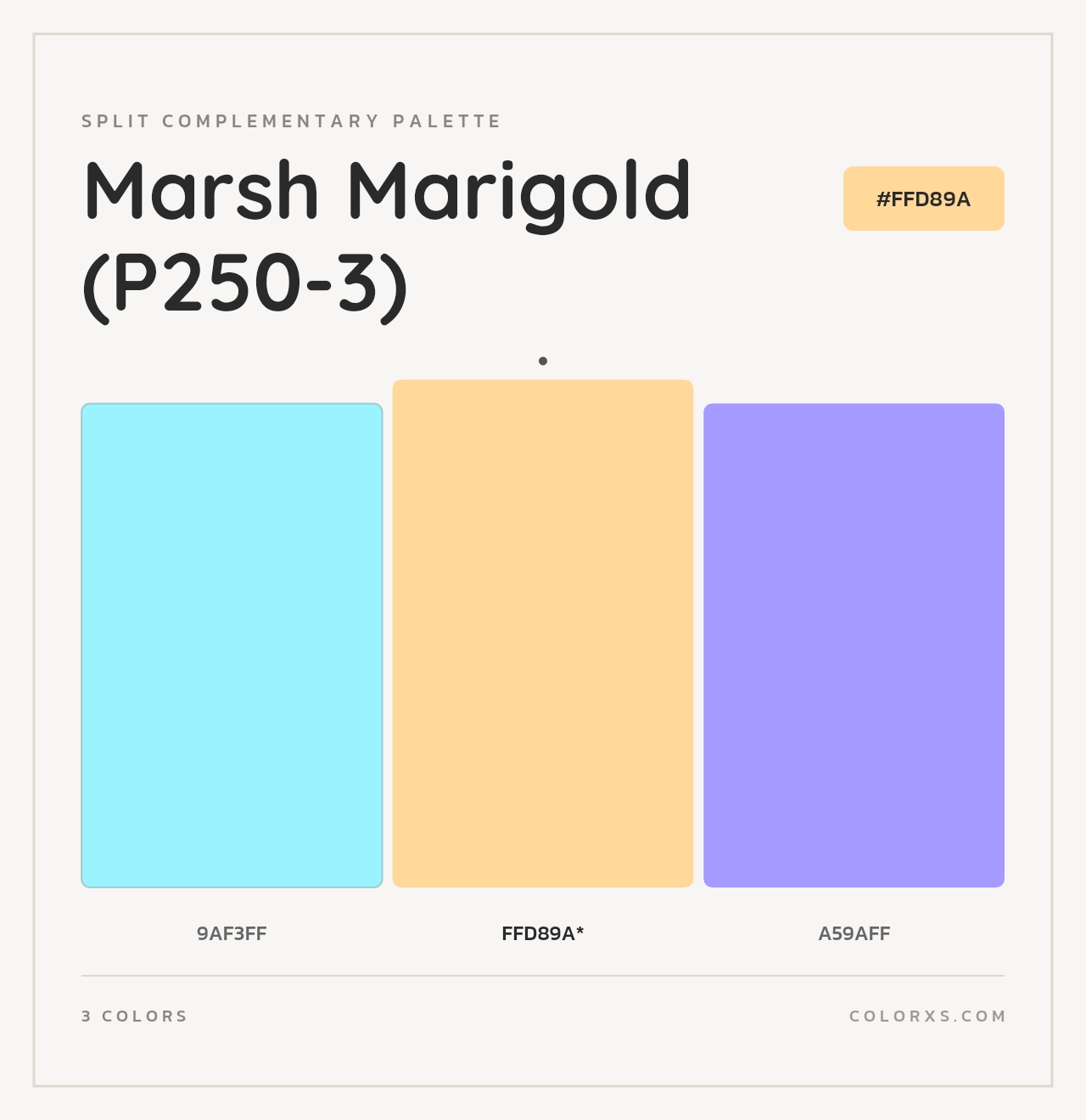 Marsh Marigold (P250-3) - Split-Complementary Color Palette