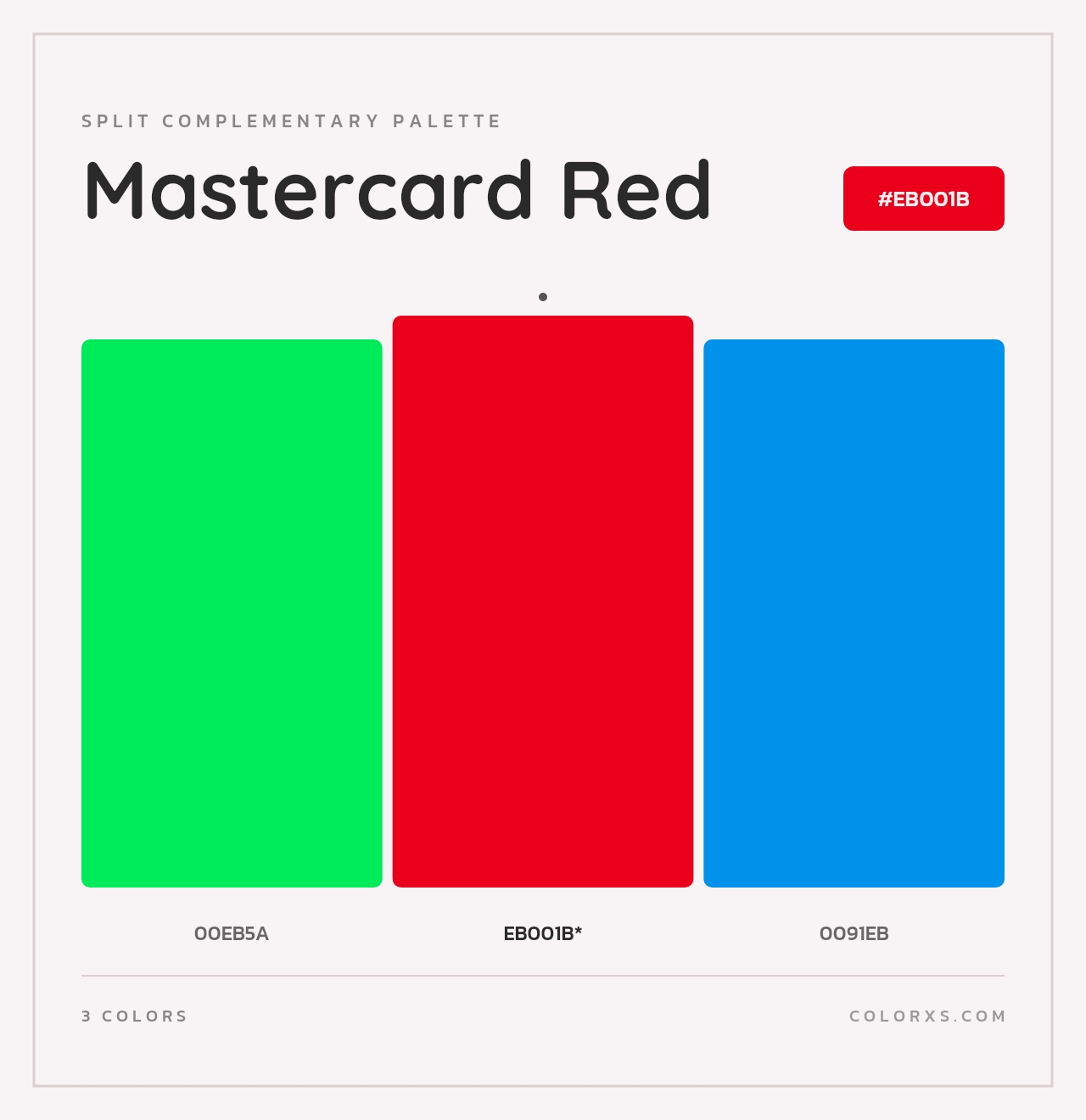 Mastercard Red - Split-Complementary Color Palette