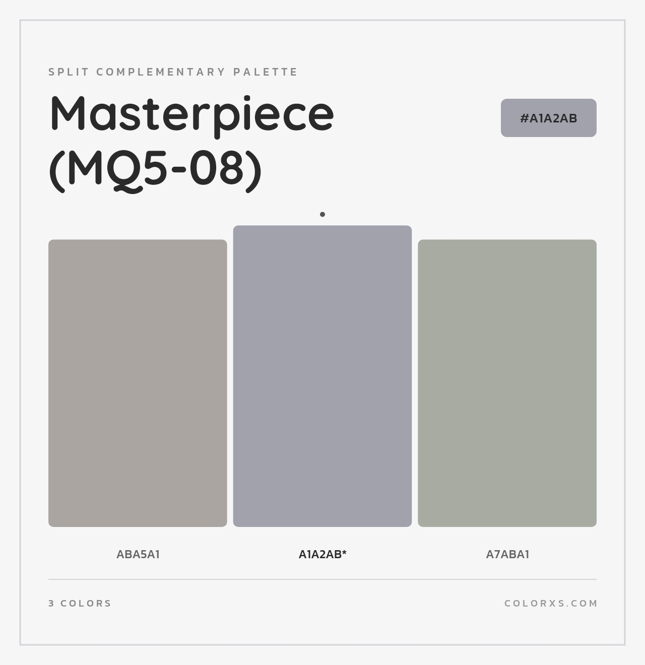Masterpiece (MQ5-08) - Split-Complementary Color Palette