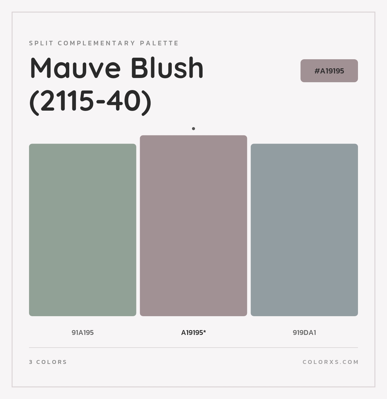 Mauve Blush (2115-40) - Split-Complementary Color Palette