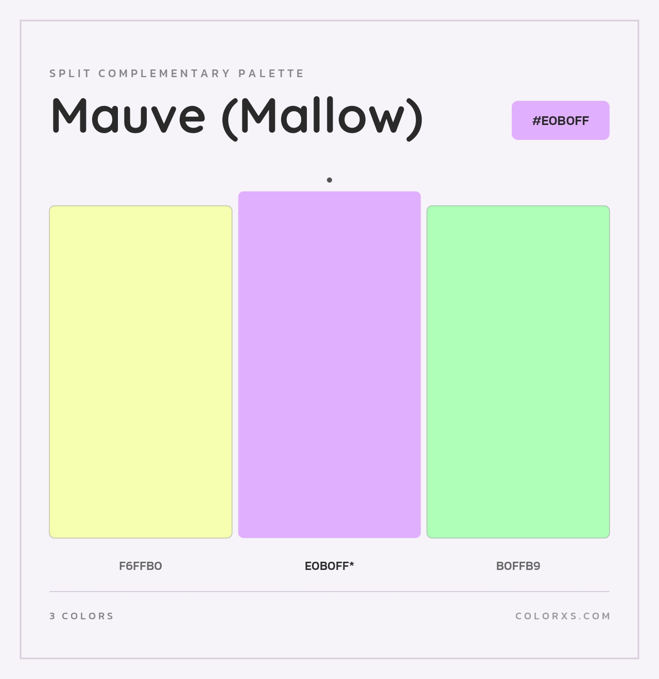 Mauve (Mallow) - Split-Complementary Color Palette