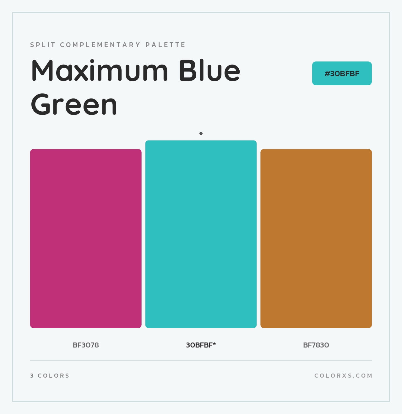 Maximum Blue Green - Split-Complementary Color Palette