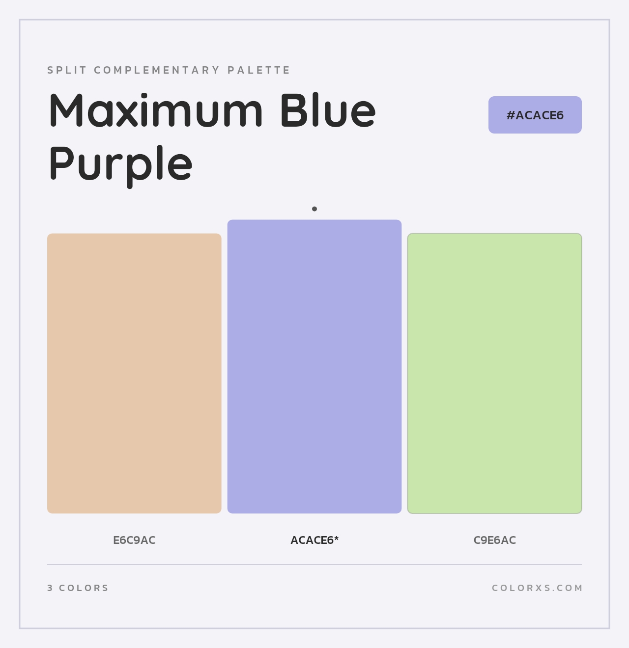 Maximum Blue Purple - Split-Complementary Color Palette