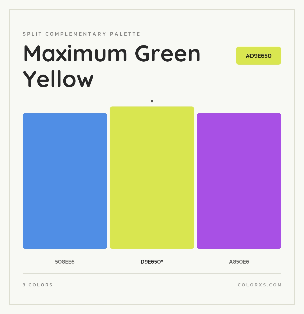 Maximum Green Yellow - Split-Complementary Color Palette
